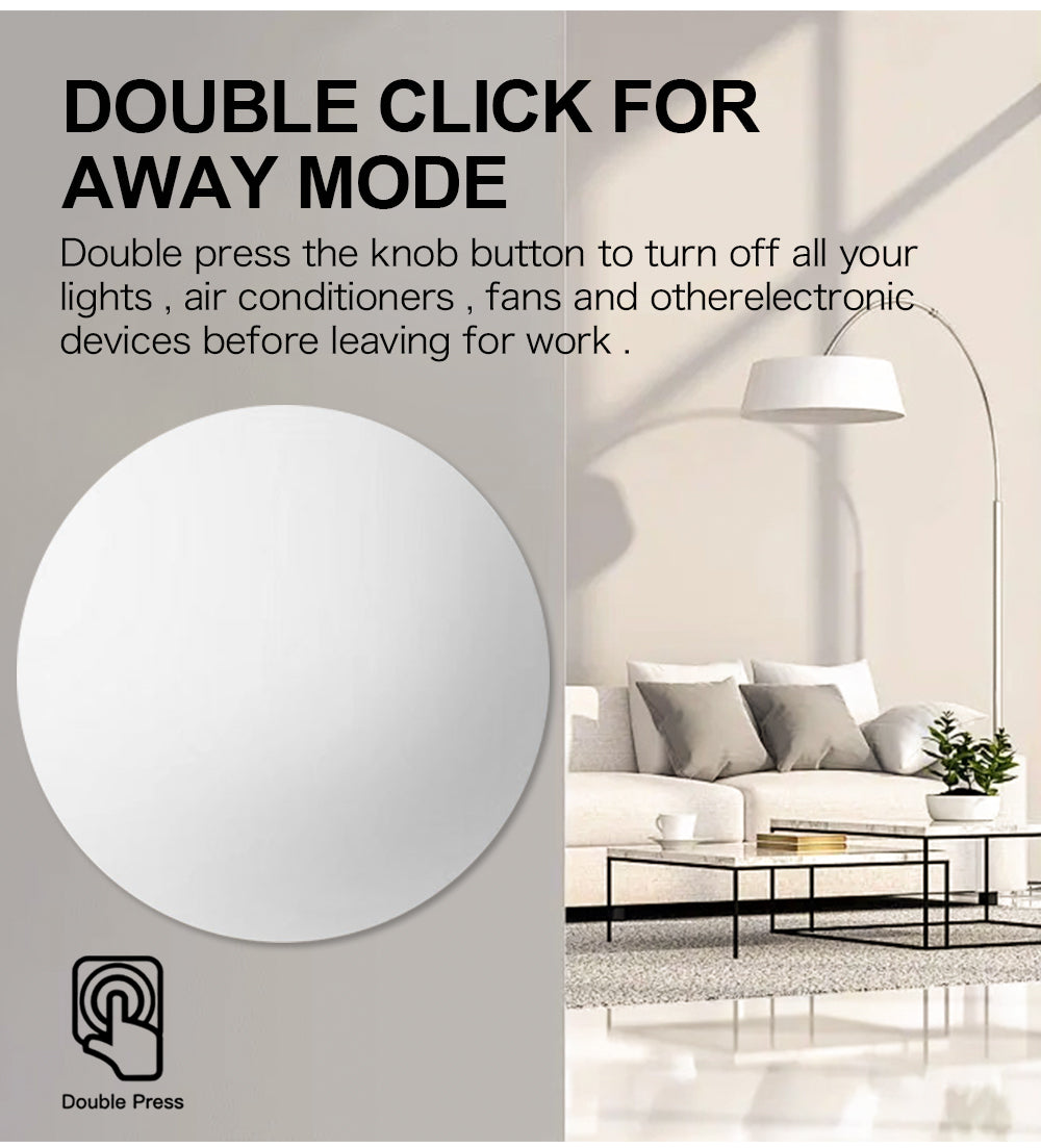 AUBESS Tuya Zigbee Smart Home Scene Switch | Double Click