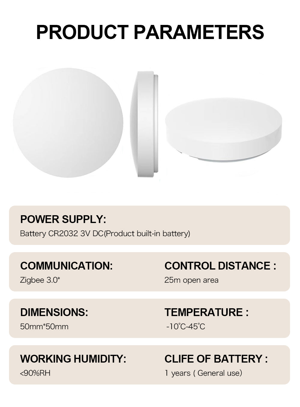 AUBESS Tuya Zigbee Smart Home Scene Switch | Double Click