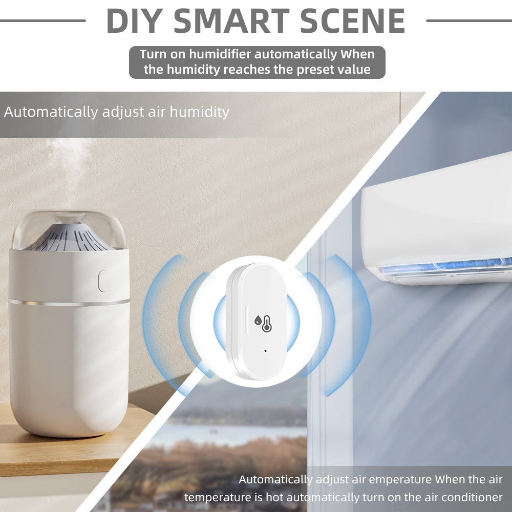 AUBESS Tuya ZigBee Mini Temperature And Humidity Sensor |With Battery