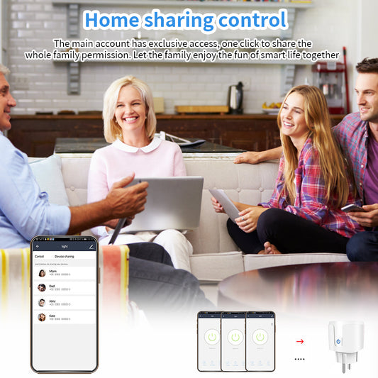 AUBESS Tuya WIFI Smart Socket 16A |Electricity Statistics