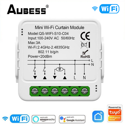 AUBESS WiFi Zigbee Curtain Module | Voice Control