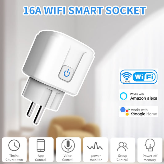 AUBESS Tuya WIFI Smart Socket 16A |Electricity Statistics