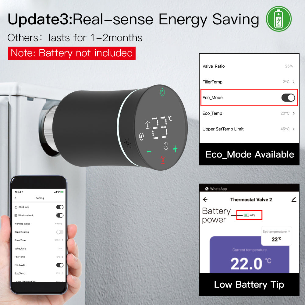 AUBESS Tuya Zigbee Smart Temperature Control Valve