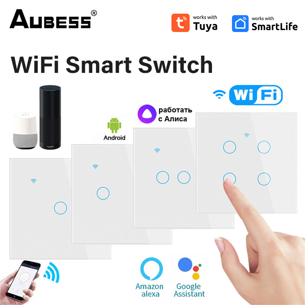 AUBESS Tuya WiFi Zero Fire Panel Switch Model | European Standard