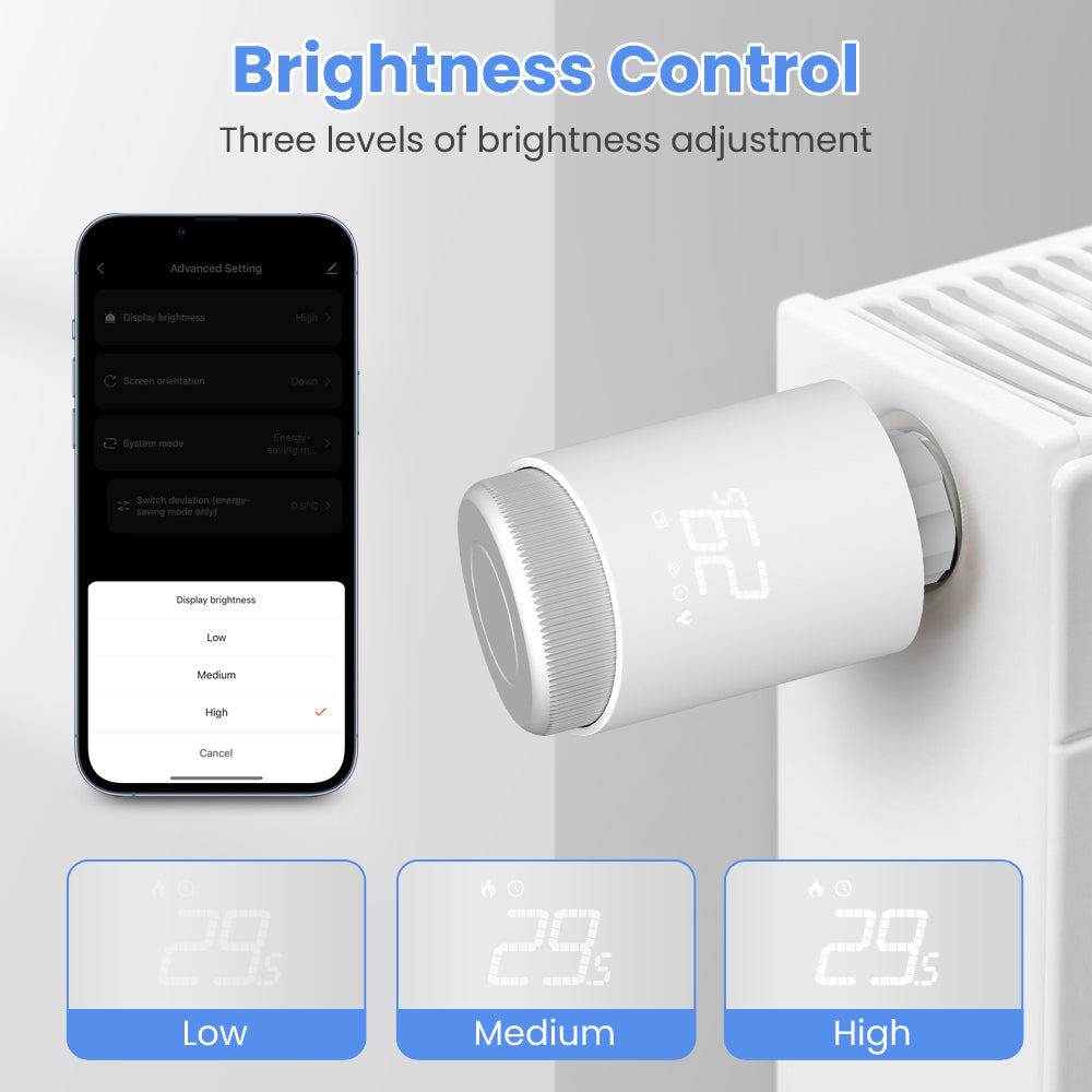 AUBESS Tuya Zigbee Temperature control valve | Child lock