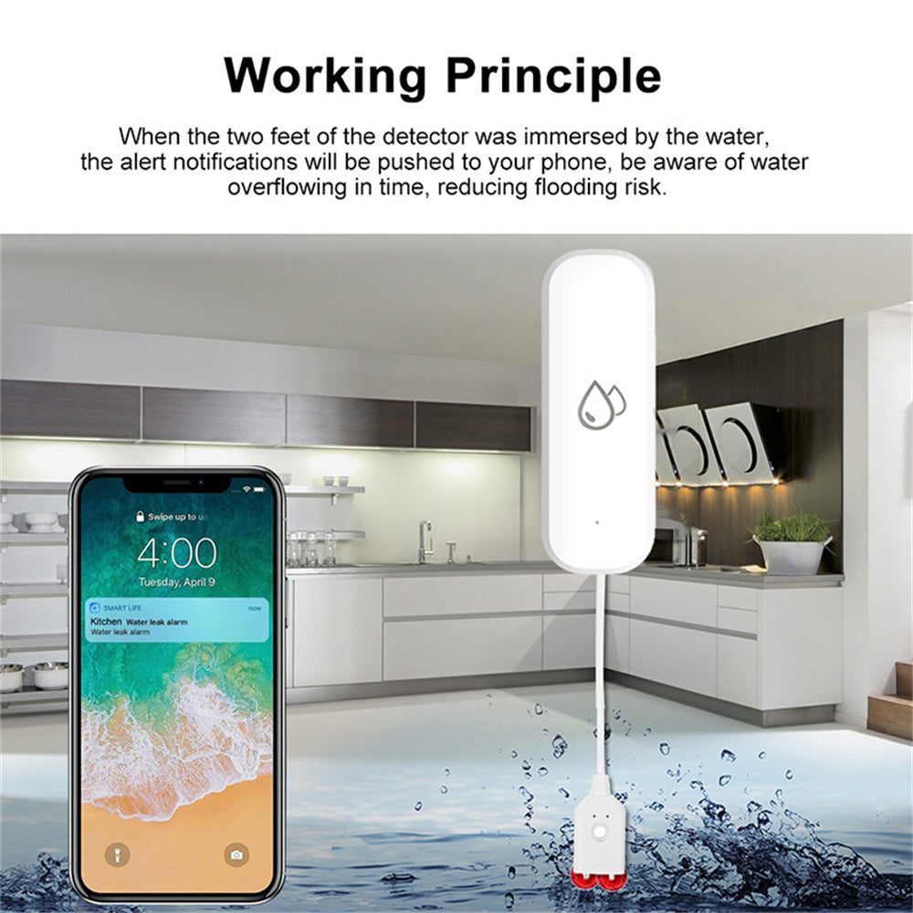 AUBESS Tuya WiFi Water Sensor | Water Leakage Alarm