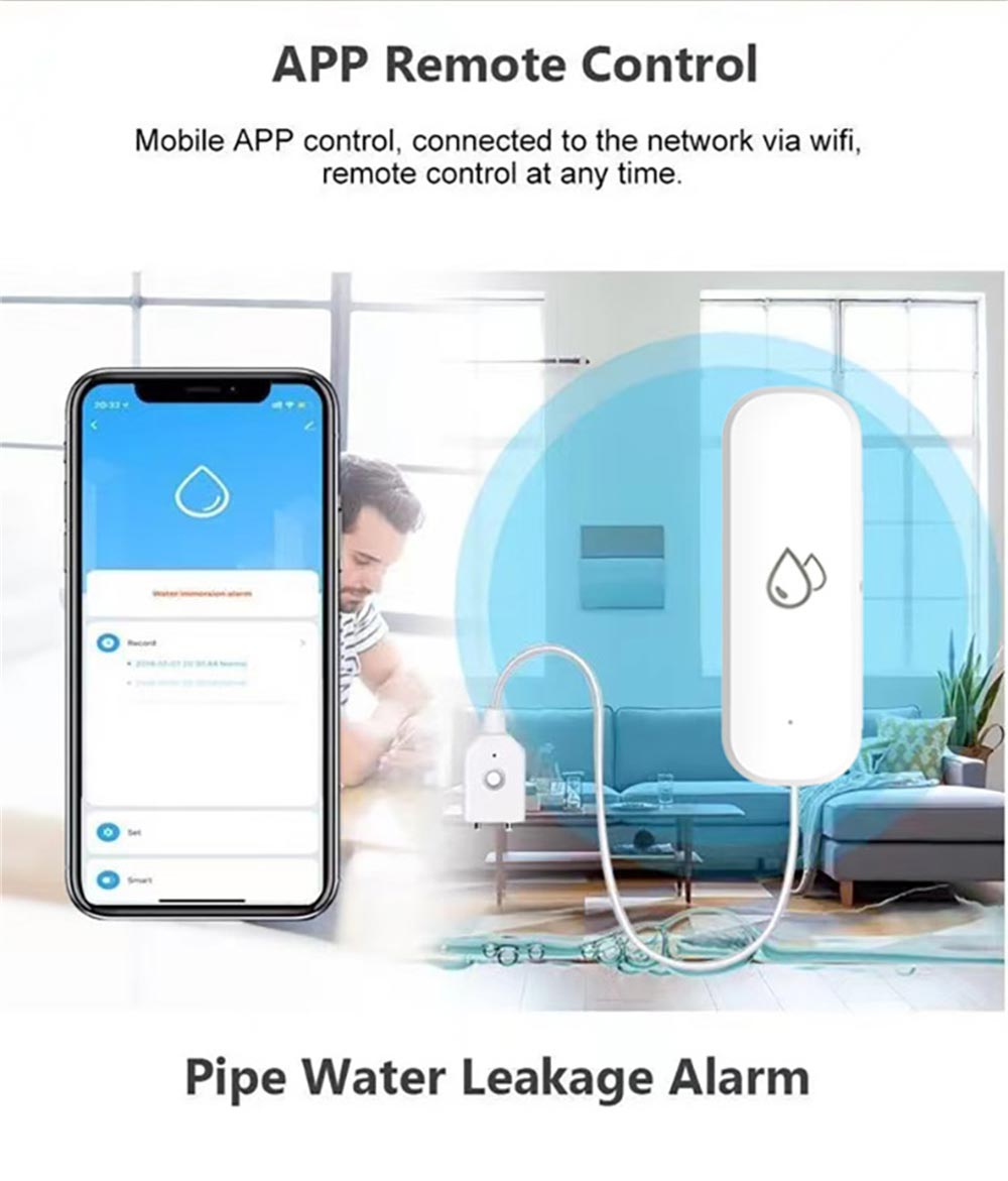 AUBESS Tuya WiFi Water Sensor | Water Leakage Alarm