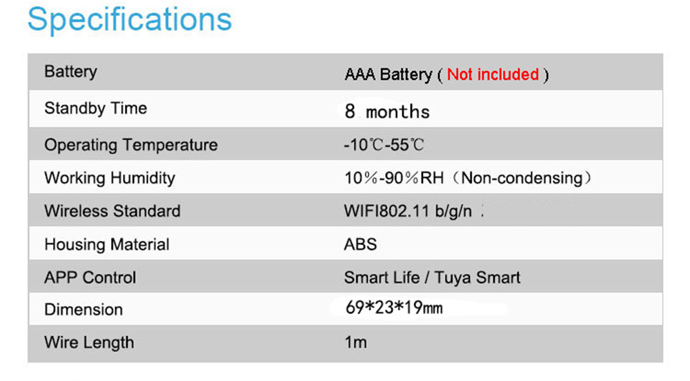 AUBESS Tuya WiFi Water Sensor | Water Leakage Alarm