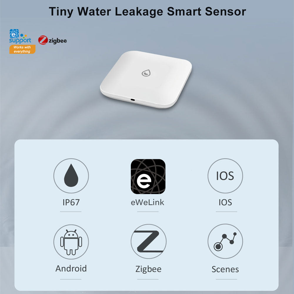 Aubess Ewelink WiFi Water Sensor | Water Leakage Alarm