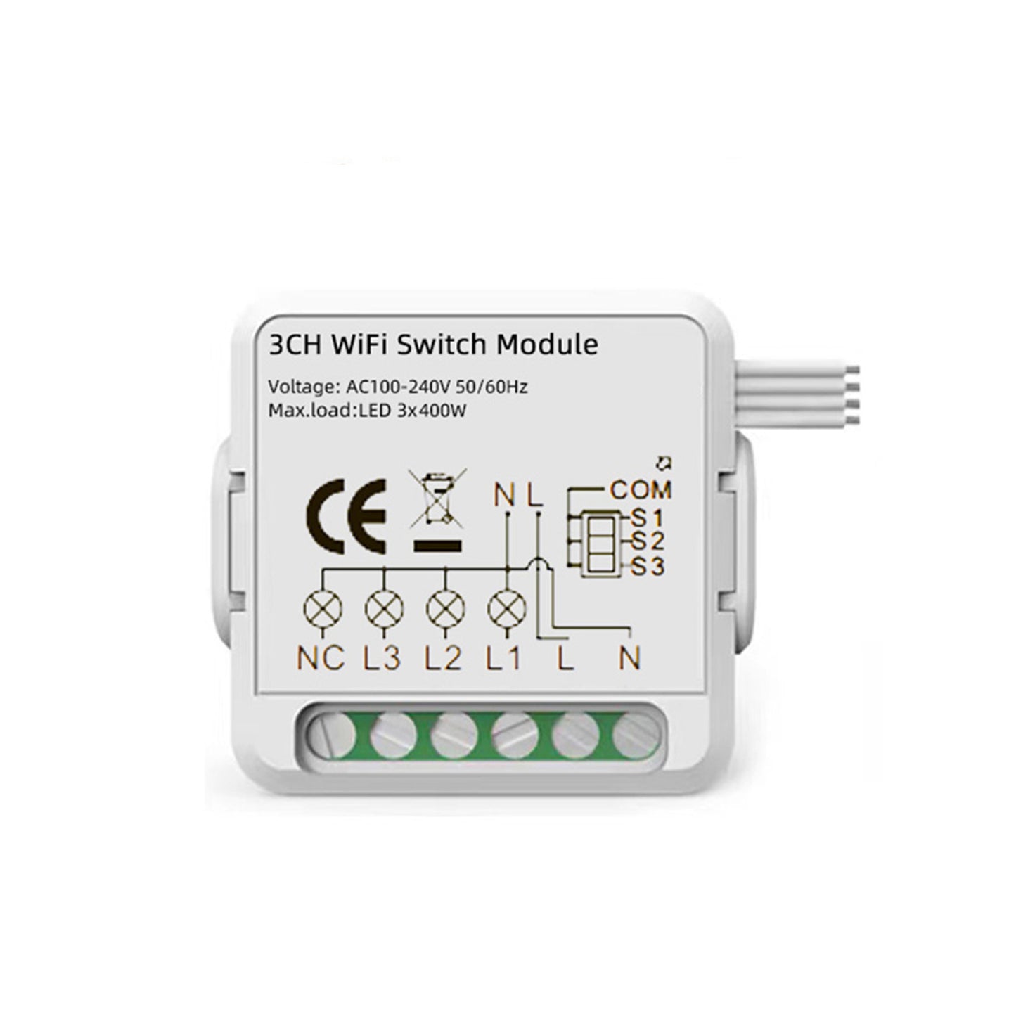 Aubess Tuya WiFi 1 / 2 / 3 / 4 gang Module | Voice Control