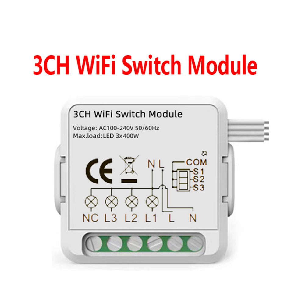 Aubess Tuya WiFi 1 / 2 / 3 / 4 gang Module | Voice Control