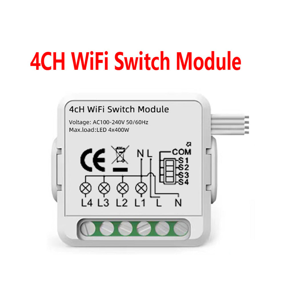 Aubess Tuya WiFi 1 / 2 / 3 / 4 gang Module | Voice Control