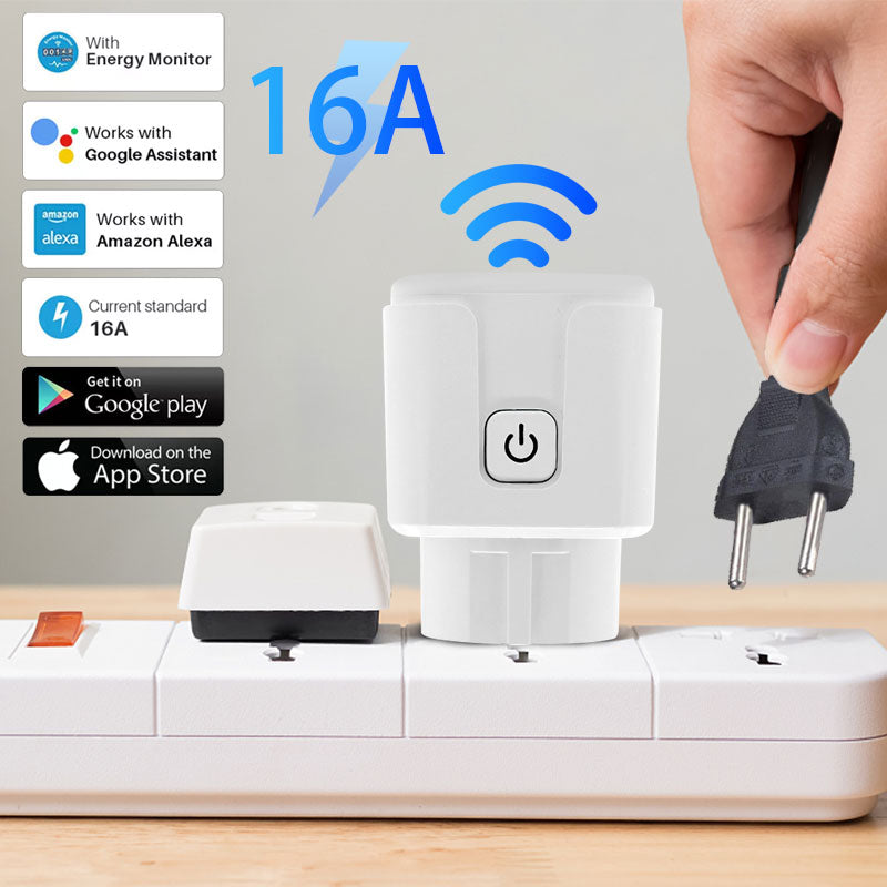 Aubess 10A 16A 20A US WiFi TUYA Smart Socket Plug Remote Control Home  Appliances Smart Living Life Work With Alexa Google No Hub - AliExpress