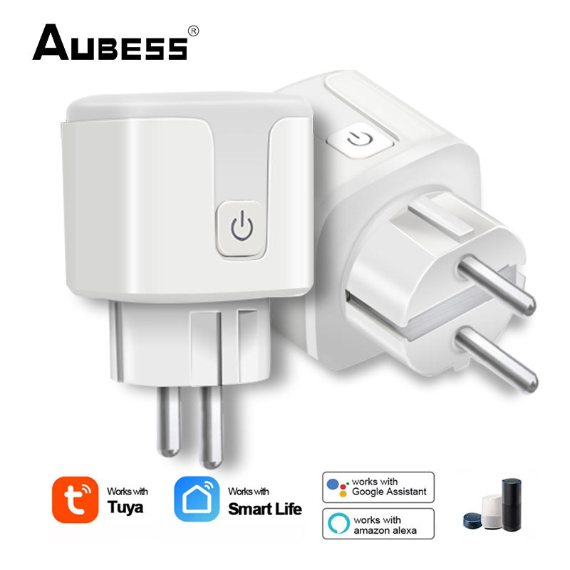 Aubess Smart Socket EU 16A/20A AC100-240V Wifi Smart Plug Power Outlet,  Alexa Google Home Voice Control, For Tuya Smart Life APP - AliExpress