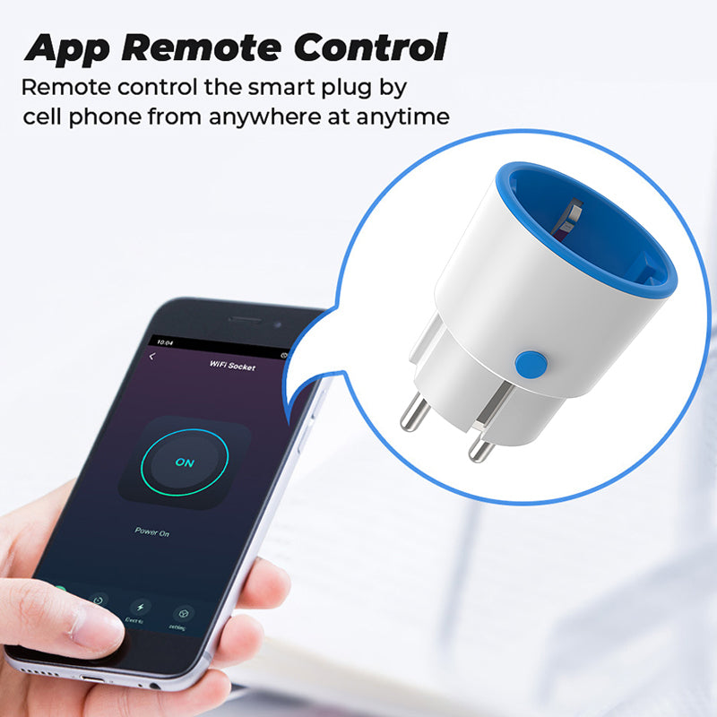 Tuya Wifi Smart Plug EU 16A with Power Monitor Function Wireless App Voice  Remote Control Socket Works with Alexa Google Home
