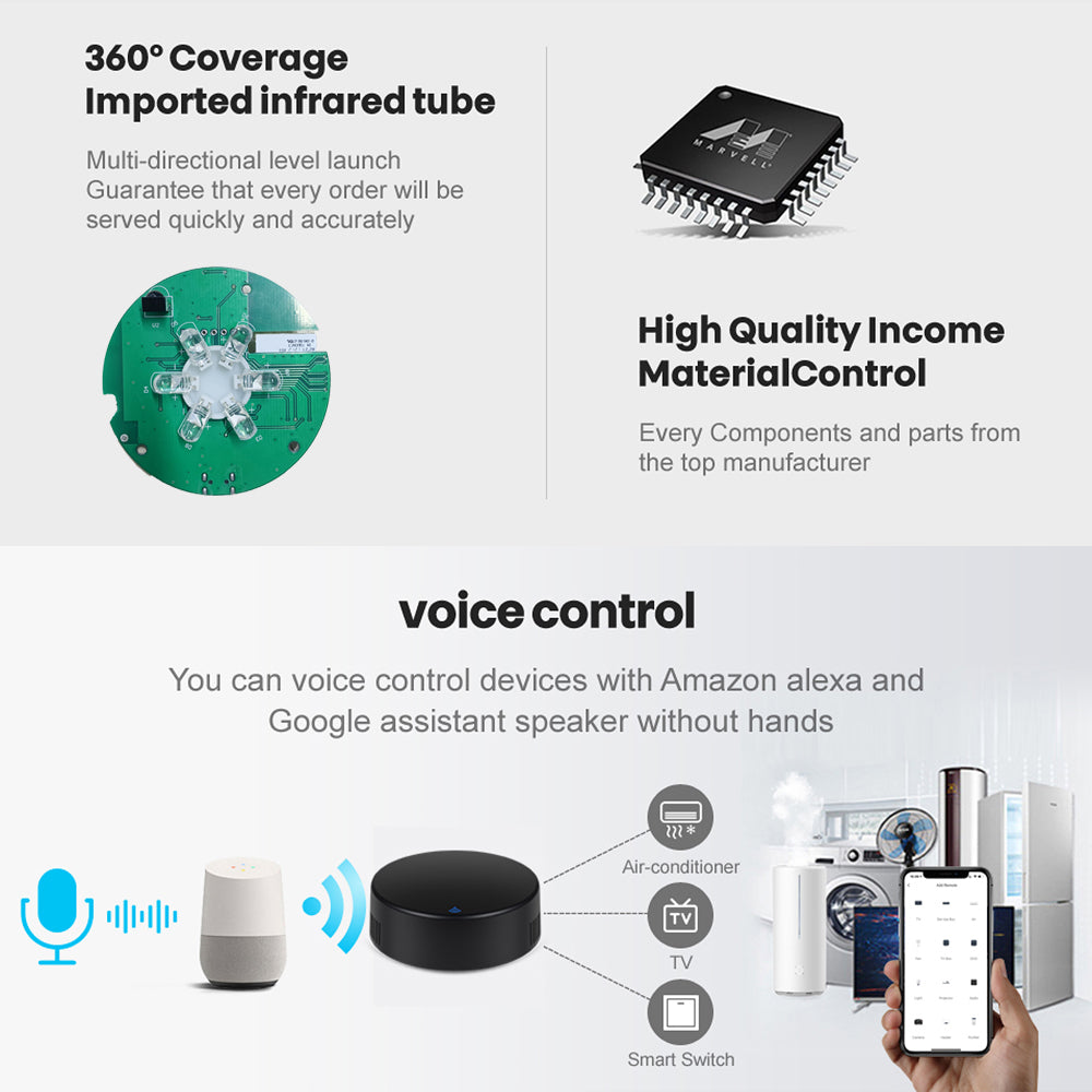 Universal WIFI IR Remote controller smart Life home Alexa Google assistan  Tuya for sale online